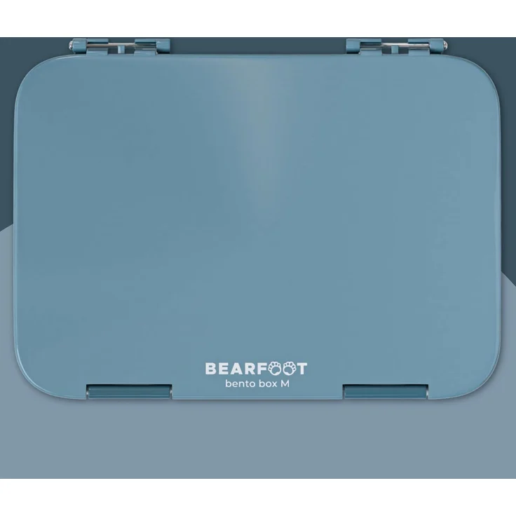 BEARFOOT Lunchbox Brotdose Kinder mit Fächern, Lunchbox, Bento box - Blau, handgezeichnete Designs, modular – Bild 4