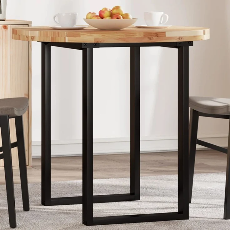 vidaXL Tischplatte Rund Ø80x4 cm Massivholz Akazie 4008704 – Bild 1