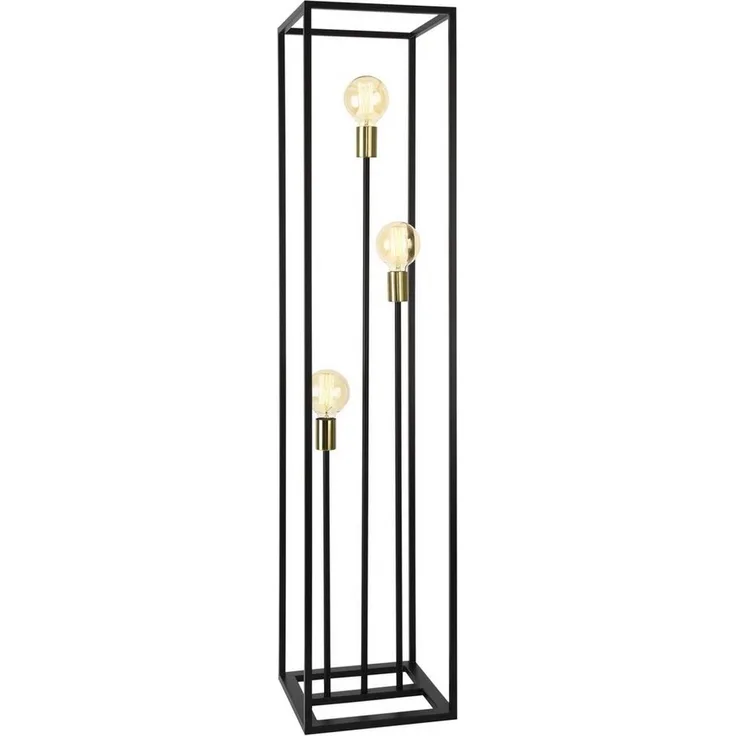 lux. pro 'Groningen' Stehlampe, 3-flammig, Metall schwarz, 30 x 30 x 140 cm