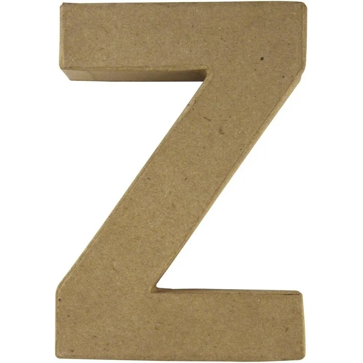 Pappmaché Buchstabe Z FSC Recycled100%, 15x10,5x3cm – Bild 2