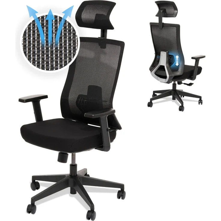 VALKENSTOL M3 KLASSIK Bürostuhl ergonomisch - 5 Jahre Garantie - Schreibtischstuhl mit Synchronmechanik - Armlehnen - extra bequem – Bild 3