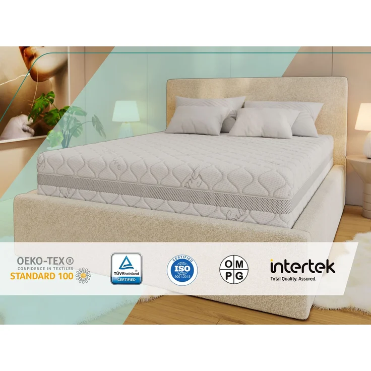 Taschenfederkernmatratze H3 – 7 Zonen Rollmatratze, abnehmbarer waschbarer Bezug, für Allergiker geeignet, Latex - 120 x 200 cm - TENE - SIVO – Bild 6