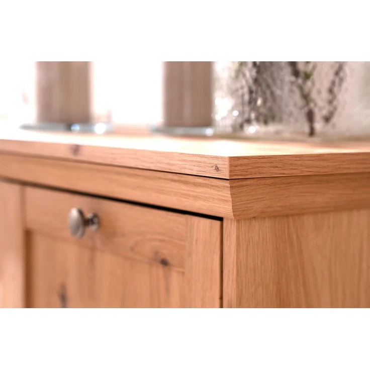 Kommode >Timber< 2 Türen, 2 Böden, Landhaus, in Artisan Eiche Dekor - 80x90x35cm (BxHxT) – Bild 7