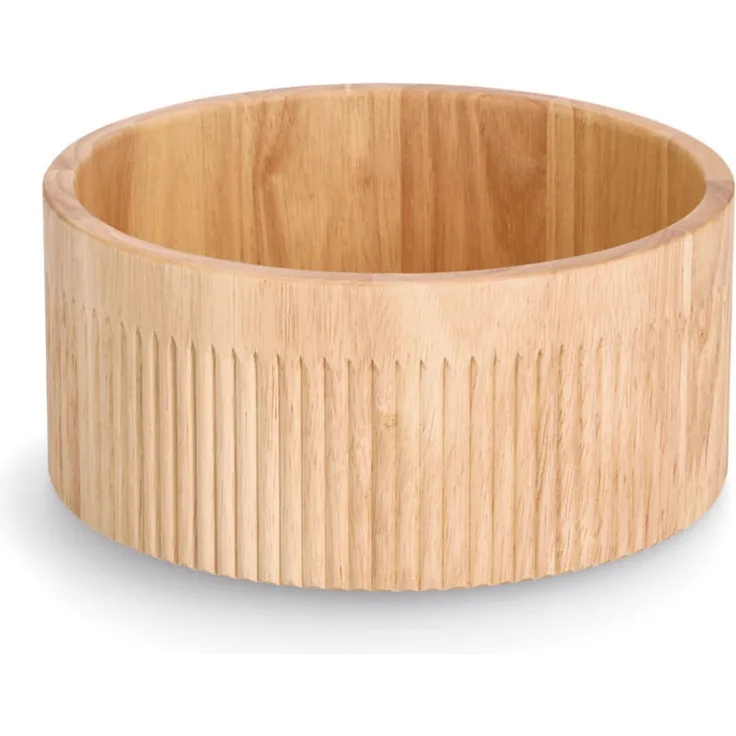 ZELLER 25666 Schale STRIPES aus Gummibaum, Ø 27 x 12 cm