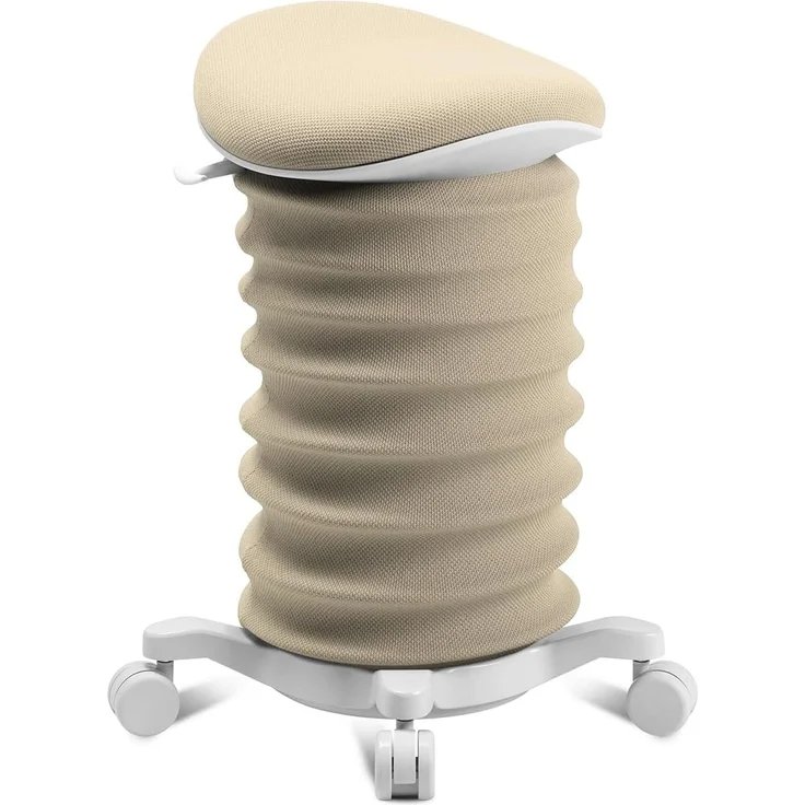 TOPSTAR Sitness 4D mit Rollen - AGR-Zertifiziert Dynamischer Sitzhocker Papyrus - beige, ergonomischer Bürohocker - höhenverstellbar - stärkt den Rücken - entlastet die Bandscheiben – Bild 1
