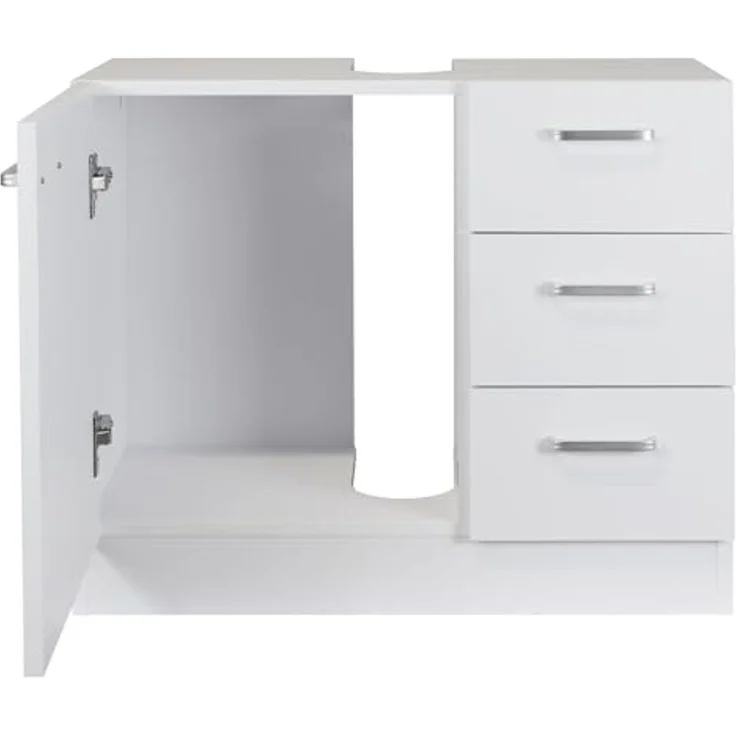 Stabilo Sanitär Waschbeckenunterschrank Waschbeckenunterschrank "Knut" polarweiß matt 3 Schubladen 63x30x54cm matt mit 3 Schubladen – Bild 5