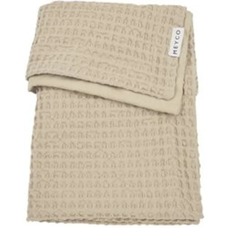 Meyco Waffel Babydecke - 75 x 100 cm - Sand Braun – Bild 5