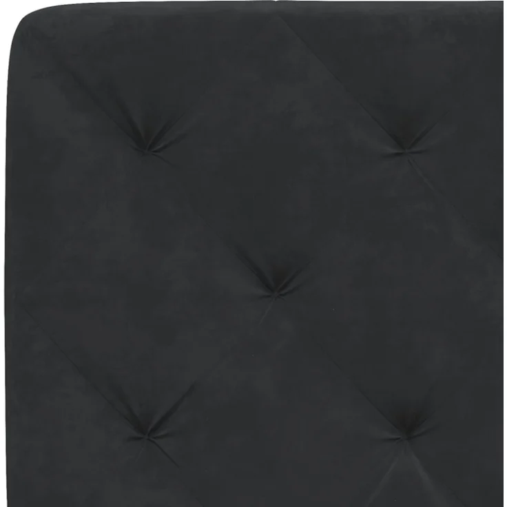 vidaXL Kopfteil-Kissen Schwarz 180 cm Samt – Bild 5