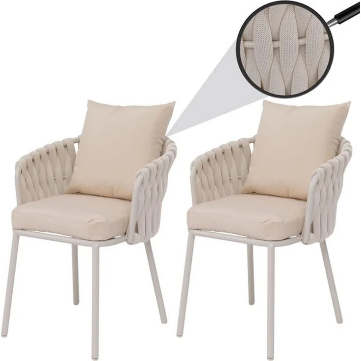 MCW Gartenstuhl MCW-P89 (Set), Hohe Stoffqualität 180 g/m², Bezug waschbar bei maximal 40° – Bild 4