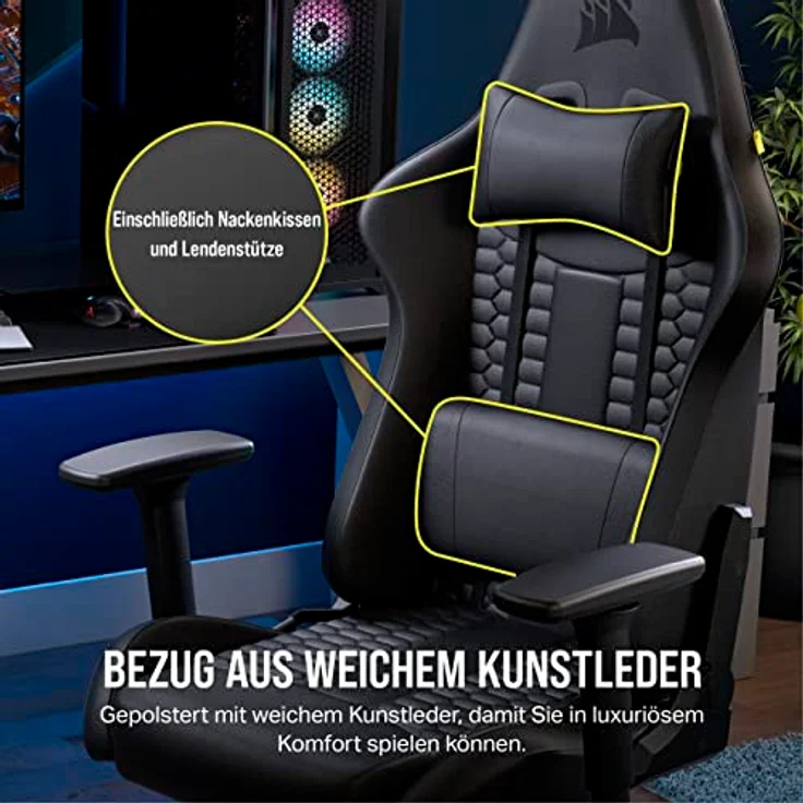 Corsair TC100 RELAXED - Gaming-Sessel - ergonomisch – Bild 6