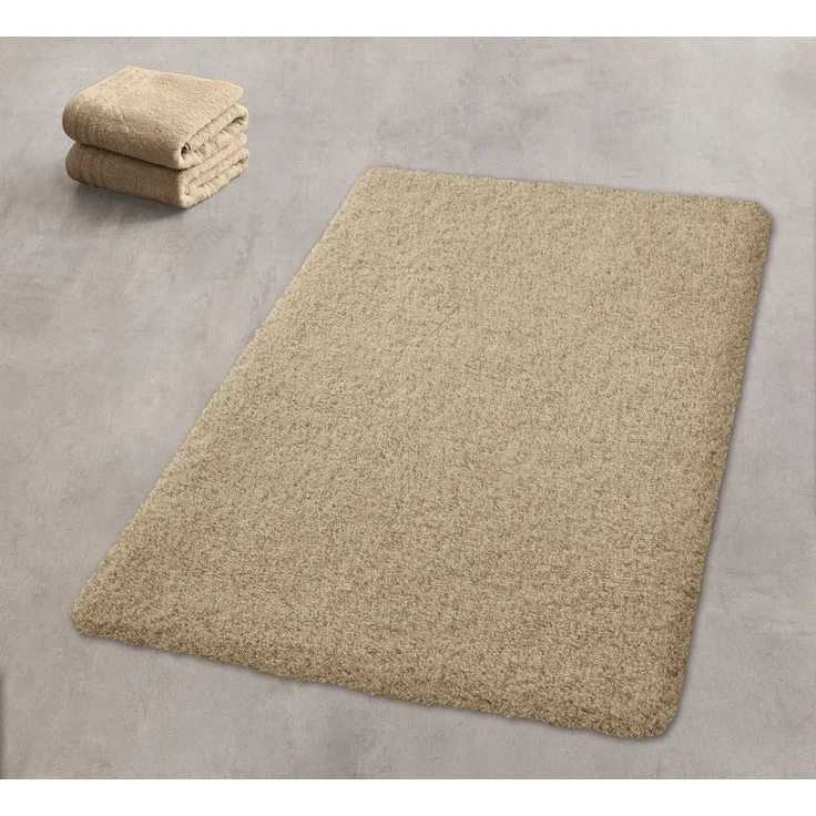 Kleine Wolke Badematte »Scott«, Badvorleger, Badezimmer Teppich, Höhe 12 mm, rutschhemmend beschichtet, fußbodenheizungsgeeignet, Polyester, rechteckig, Badteppich, Uni Farben, weich & kuschelig – Bild 4