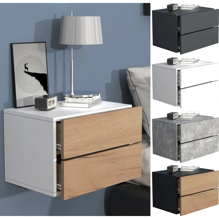 VCM Nachttisch Usal 918300 Anthrazit H. 30 x B. 45 x T. 32 cm