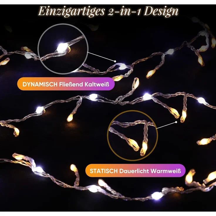 SALCAR 5m 300 LED Lichterkette Außen Weihnachten – Bild 3