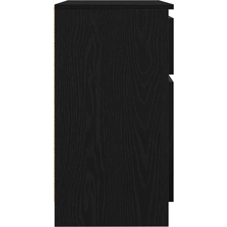 vidaXL Sideboard mit Schublade Schwarz Eichen-Optik 71x35x65 cm 861599 – Bild 6