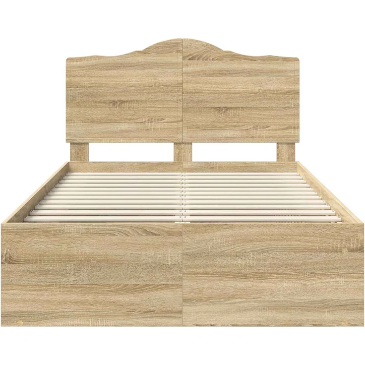 vidaXL Bettrahmen Sonoma 120 x 190 cm Massives Kiefernholz 3413337 – Bild 6