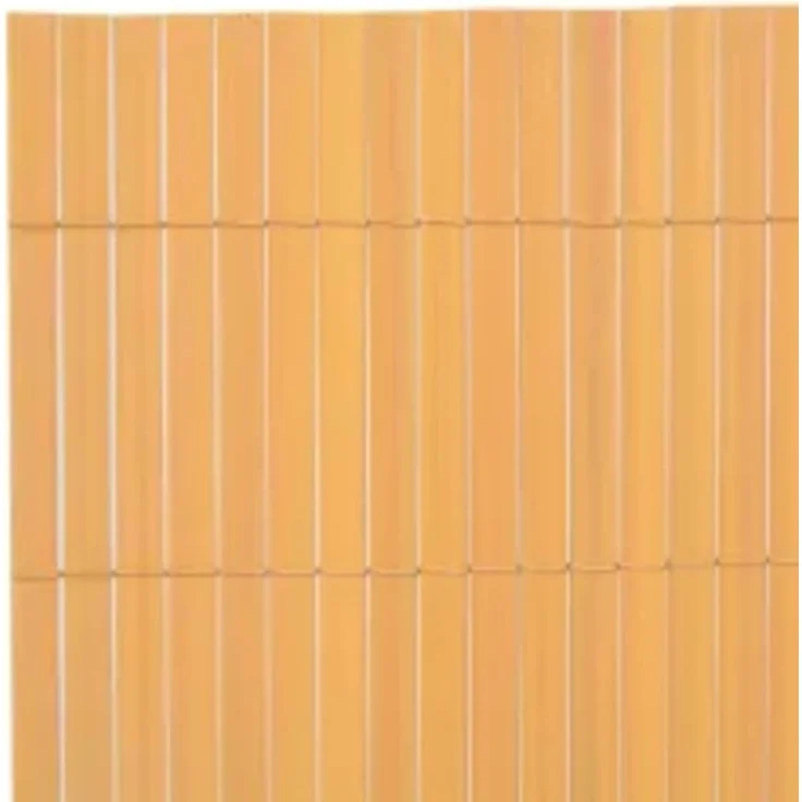 vidaXL Gartenzaun Doppelseitig 110x500 cm Gelb 317163 – Bild 5
