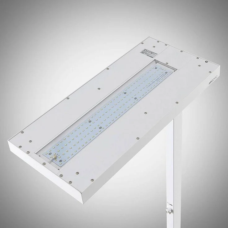 Arcchio Stehlampe Logan Pro, LED, Metall, Weiß universalweiß IP20mit Bewegungsmelder, 2 x 36 W LED, universalweiß – Bild 2