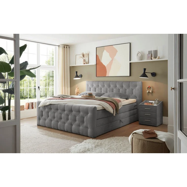 ED EXCITING DESIGN Boxspringbett "Cashfield", OTTOs Choice! Topseller inkl. zwei Bettkästen & Topper, erhältlich in den Größen 160x200cm und 180x200cm – Bild 1