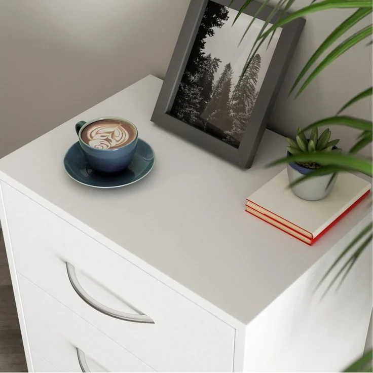 Casaria Nachttisch Eloise (1-St), mit 3 Schubladen Kabelführung Wandbefestigung Boxspringbett – Bild 3