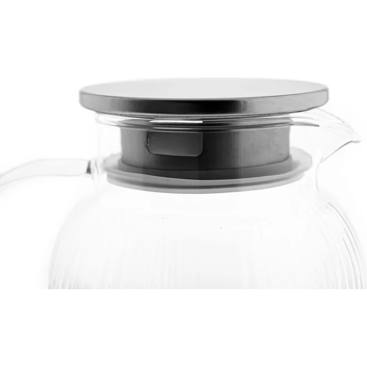 Glaskaraffe "Freya Caraffa" aus hochwertigem Borosilikatglas mit Deckel - 1800ml – Bild 3