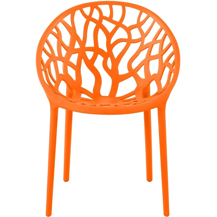 CLP Gartenstuhl Hope mit Lehne stapelbar wetterfest UV-beständig bis 150 kg,orange – Bild 4