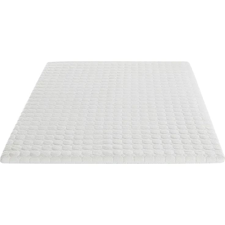 Vente-unique - RAMA Topper Stoff Weiß - B 160 cm x H 5 cm x L 200 cm – Bild 3