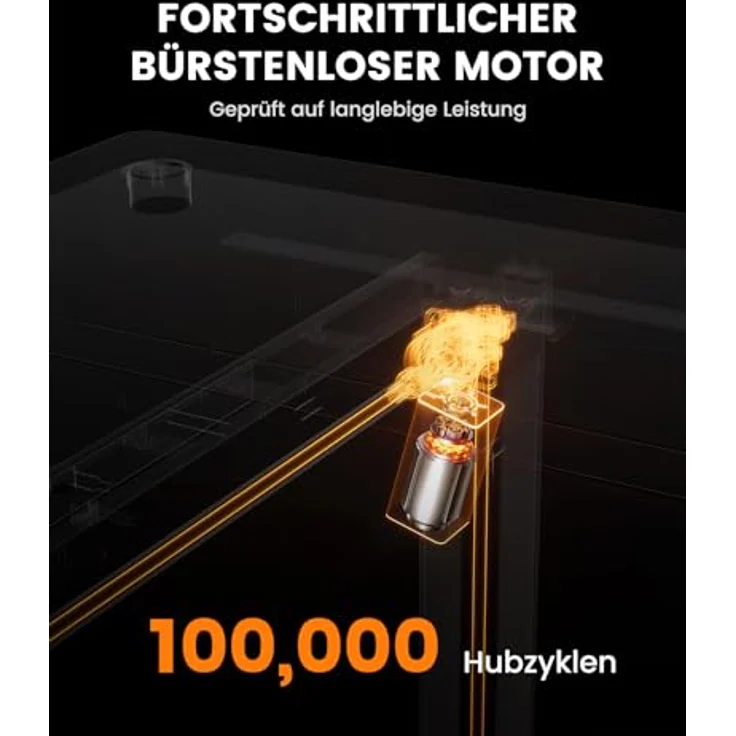 ErGear Höhenverstellbarer Schreibtisch-140x80 cm,100 KG Tragkraft Elektrischer Schreibtisch mit Fortgeschrittenem Bürstenlosem Motor, Leise Funktion, Robuster Metallrahmen, Vierteilige Tischplatte – Bild 5