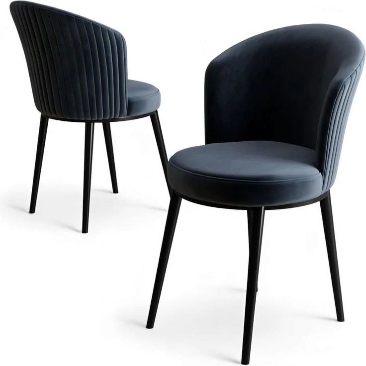 Skye Decor 'Risa - Anthracite, Black' Stuhlset (4-teilig), Anthrazit / Schwarz, 45 x 87 x 41 cm – Bild 1
