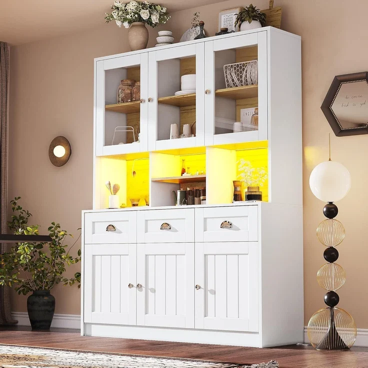 Küchenschrank Hochschrank Buffet mit LED – Bild 6