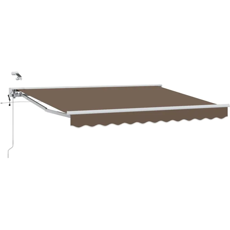 vidaXL Elektrische ausziehbare Markise Taupe 4 × 3,5 m 3426161