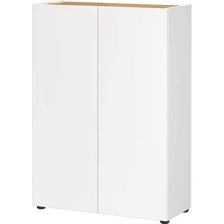 Germania Schuhschrank 1590-513 GW-Alviano, in Weiß/Navarra-Eiche-Nb, mit Platz für bis zu 12 Paar Schuhe, 74 x 105 x 33 cm (BxHxT)