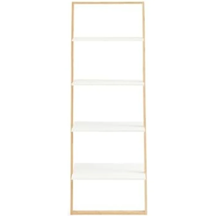 Homes & Jones Leiterregal Jasper 60x36,5x165 cm in Weiß - Design Regal mit 4 Ablagen aus Massivholz - Dekoregal für Wohnzimmer, Schlafzimmer & Flur - platzsparend & funktional – Bild 7