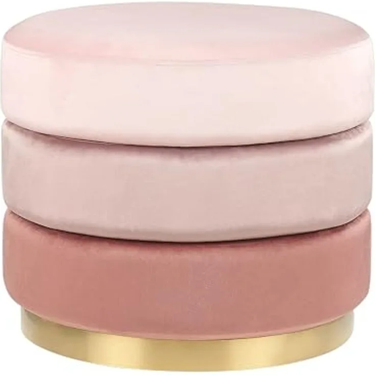 Pouf LOUIN Rosa Samtstoff 48 cm 48 cm