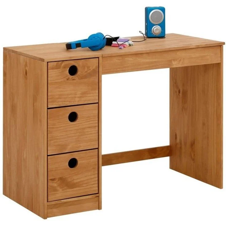 OTTO home Kinderschreibtisch Alpi, Kiefernholz, Wangengestell, mit 3 Schubkästen, Tischbreite 100 cm – Bild 4