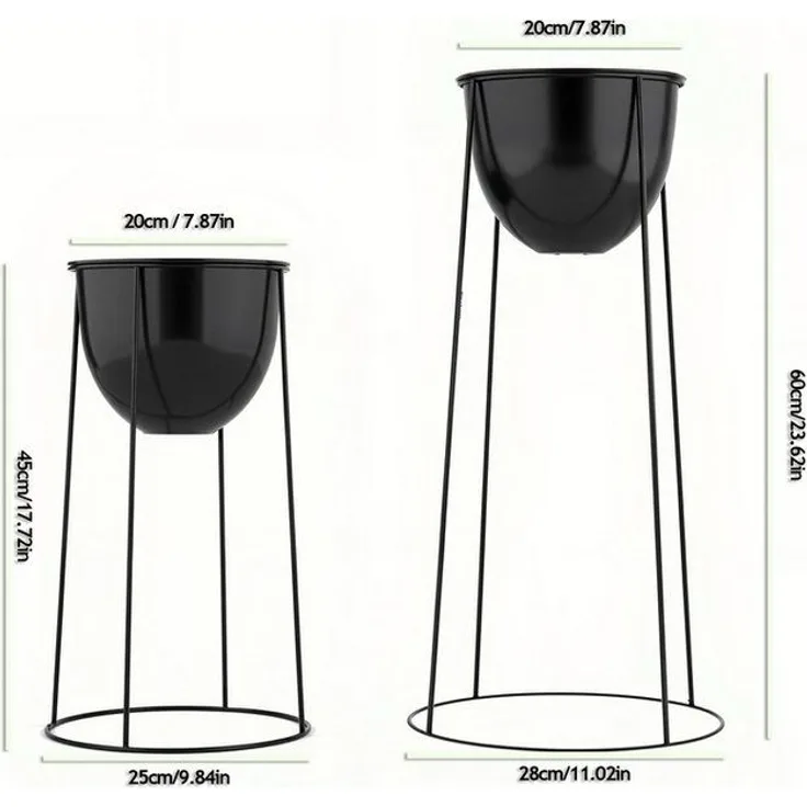 Ribelli Blumenständer 2er Set Metall Blumentopfhalter, Blumenhalter, Pflanzentreppe, Ø 20cm