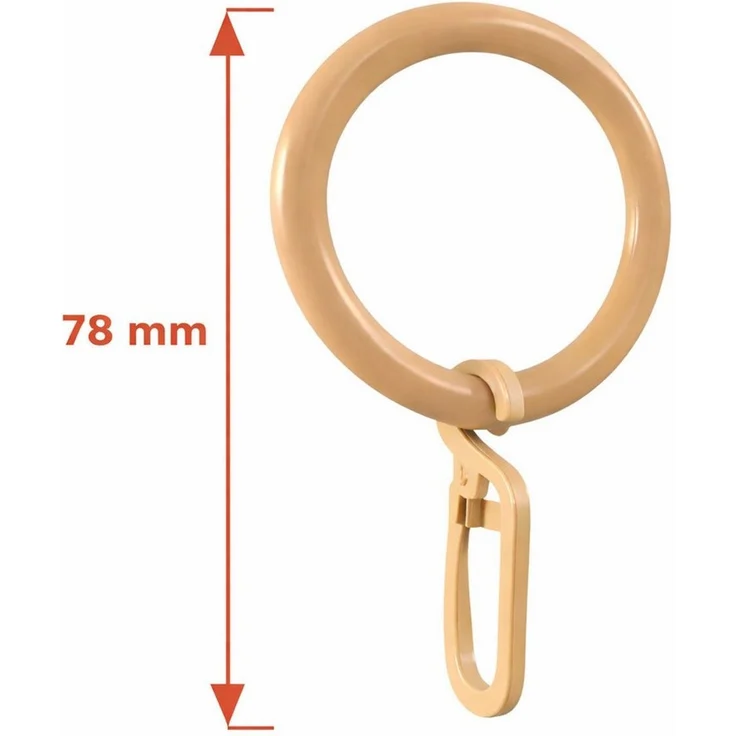 rewagi Gardinenstange Gardinenring mit Überklipshaken Ø41/57 mm Weiß Beige Schwarz, Verkaufseinheit 10, 30, 50, 100 Stück – Bild 1