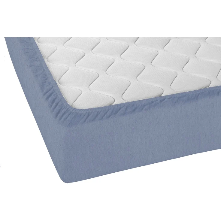 biberna Melange-Flanell Spannbetttuch 0841380 MELANGE UNI, blau, 1x 140x200 cm - 160x200 cm – Bild 3