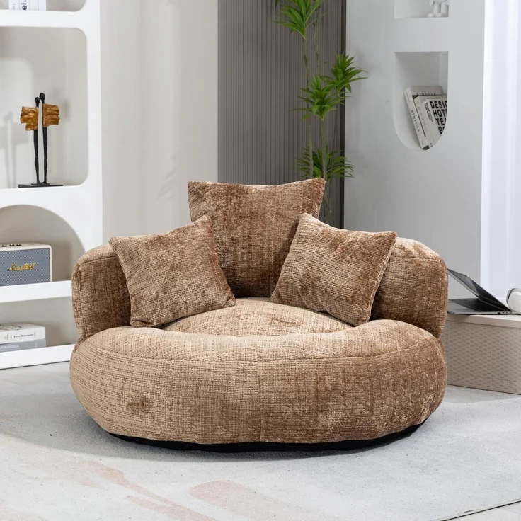 Sitzsack Lounger Sofa Stuhl Rücken Kissen Kinder Outdoor Kaffee – Bild 1