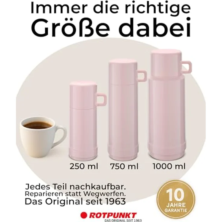 ROTPUNKT Isolierflasche Thermoflasche, auslaufsicher, Glaseinsatz, BPA-Frei- hochwertig, Hochwertiger Glaseinsatz (Geschmacksneutral) – Bild 7