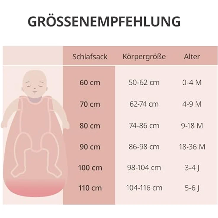 Makian Musselin-Schlafsack, Terracotta, 100 cm, atmungsaktiv und Oeko-Tex Standard 100 zertifiziert – Bild 6