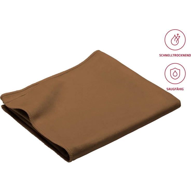4 x fleuresse Sport Handtuch 40x80 cm High-Tech-Reise Handtücher 3450-10 braun – Bild 2