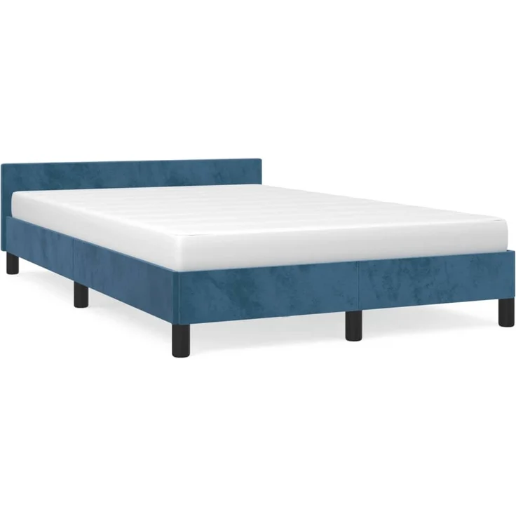 vidaXL Bettgestell ohne Matratze Dunkelblau 120x190 cm Samt 379551 – Bild 1