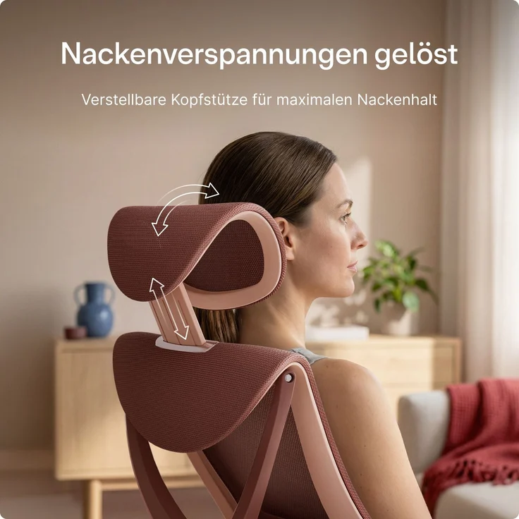 Desktronic Bürostuhl Verstellbarer Ergonomischer SitPro, Rosa 3-Dimensional Armlehne, Integrierte 5-Wege-Lendenwirbelstütze – Bild 5