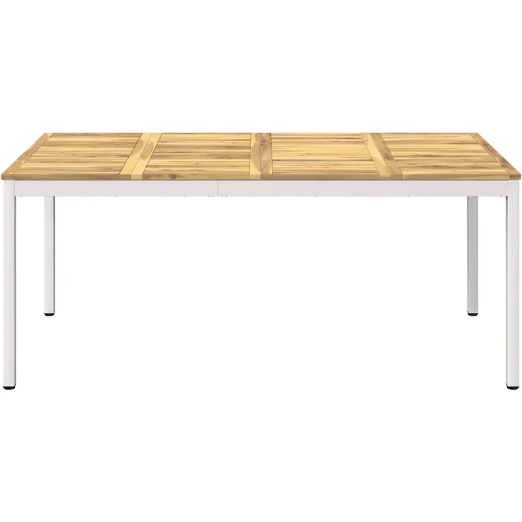vidaXL Gartentisch NAARDEN Weiß gewaschen 147 x 88,5 x 75 cm 901767 – Bild 3