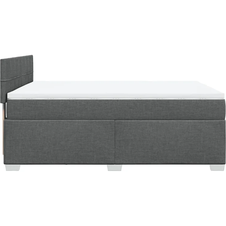 vidaXL Boxspringbett mit Matratze Dunkelgrau 160x200 cm Stoff 3288240 – Bild 11