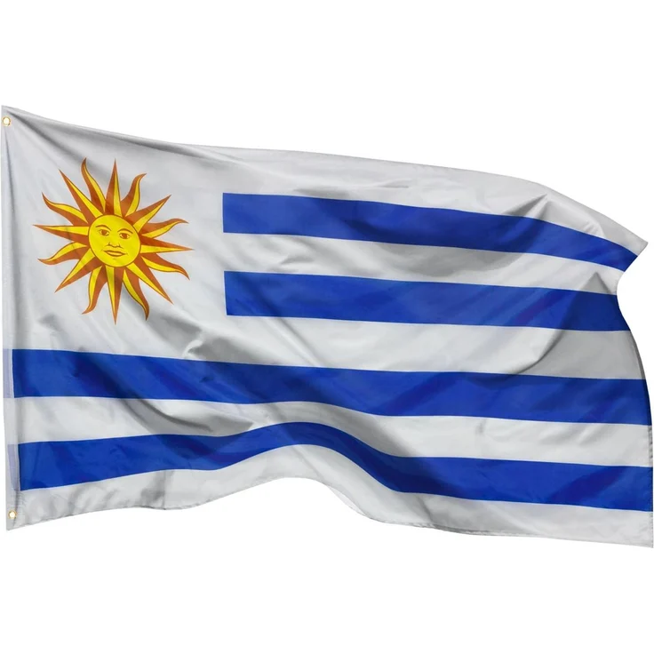 PHENO FLAGS Uruguay Flagge 90x150 cm - wetterbeständige Fahne mit Messingösen, 100% Polyester, robuste Doppelnaht & in lebendigen Farben - ideal für Flaggen-Liebhaber