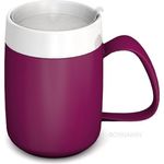 Ornamin Schnabelbecher Becher mit Trink-Trick mit Schnabelaufsatz/Trinkaufsatz, 2-tlg, Kunststoff, Trinkhilfe l Alltagshilfe l bruchstabil l BPA-frei l Made in Germany