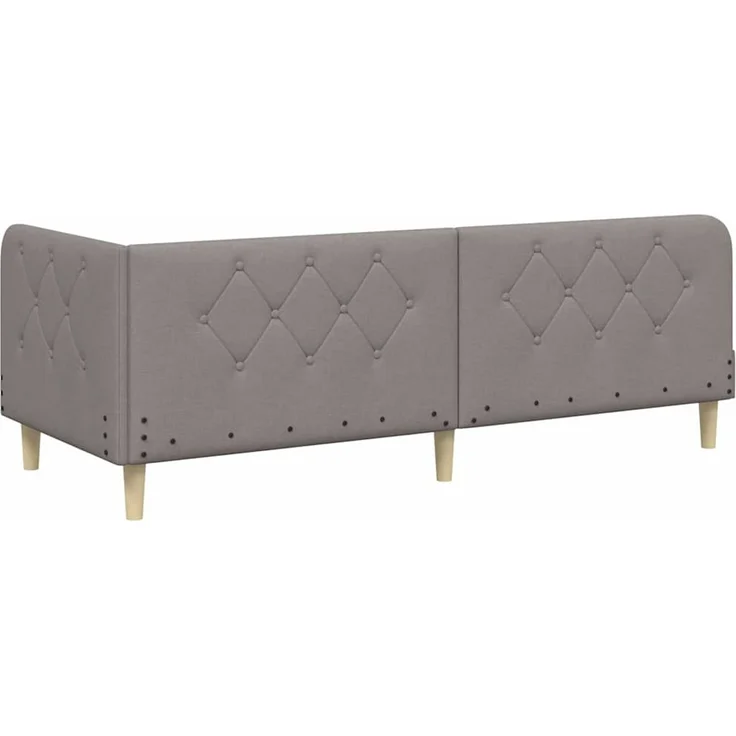 vidaXL Eckbettgestell mit Matratze Taupe 80 x 200 cm Stoff 3394106 – Bild 8