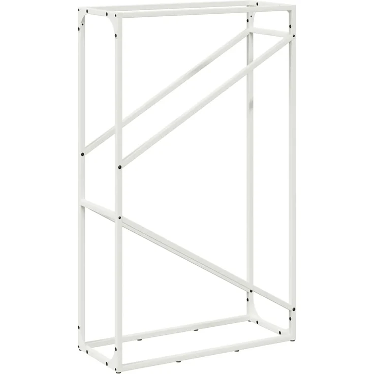 vidaXL Brennholzregal Weiß 60x25x100 cm Kaltgewalzter Stahl 864328 – Bild 6