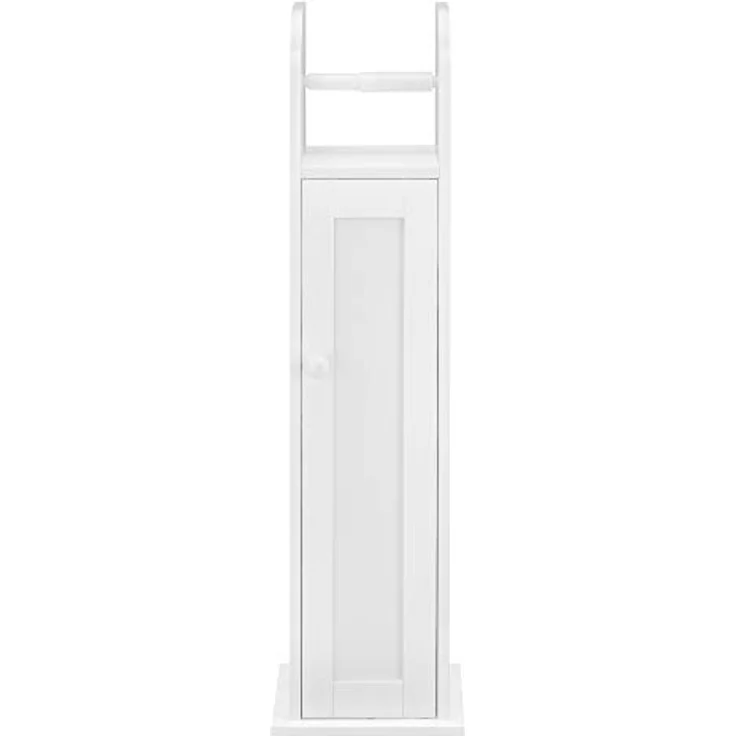 Toilettenpapierhalter Falkenberg 78x20x18 cm Badezimmerschrank mit Ablage Weiß en. casa – Bild 5